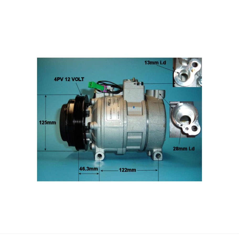 Compressor (AirCon Pump) Audi A6 2.5 V6 TDi Diesel (May 2000 to Aug 2001)