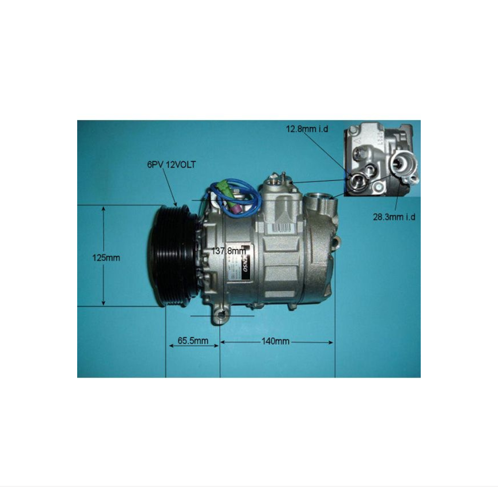 Compressor (AirCon Pump) Audi A6 2.7 24v Turbo Petrol (May 2000 to May 2001)