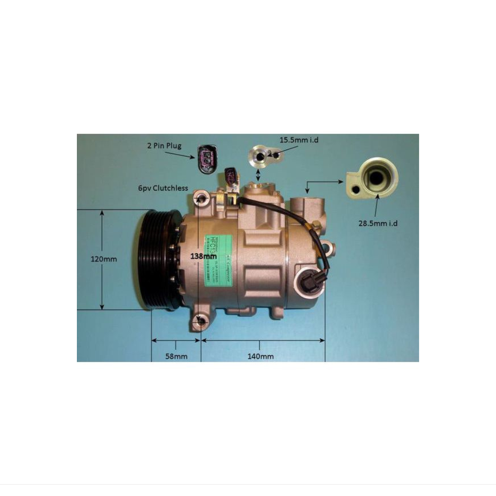 Compressor (AirCon Pump) Audi A6 3.0 30V Petrol (Mar 2005 to May 2006)