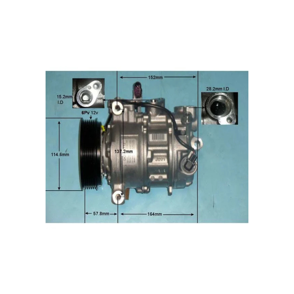 Compressor (AirCon Pump) Audi A6 3.0 TDi CTCB/CZVD Diesel (Sep 2014 to Sep 2018)