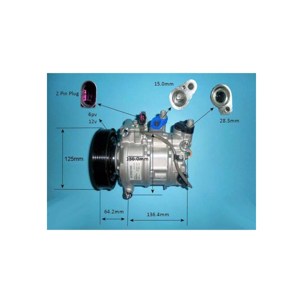 Compressor (AirCon Pump) Audi A6 3.0 TFSi CCAA/CGWB Petrol (Nov 2010 to May 2012)