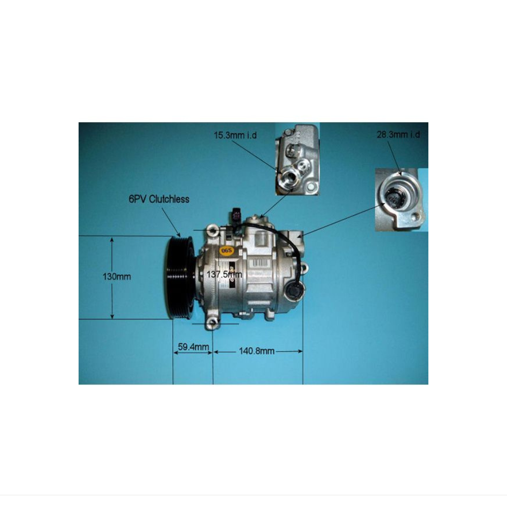 Compressor (AirCon Pump) Audi A6 3.0 TFSi Petrol (Oct 2008 to Mar 2011)