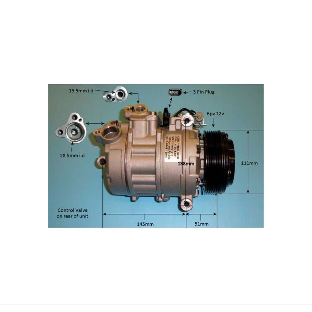 Compressor (AirCon Pump) BMW 525 3.0 N53 (E61) Petrol (Jan 2007 to Dec 2010)