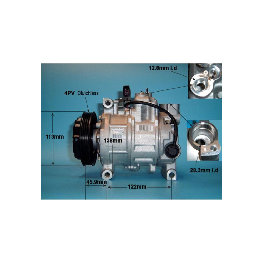 Compressor (AirCon Pump) Audi A4 2.5 V6 TDi Diesel (Jan 2003 to Dec 2004)